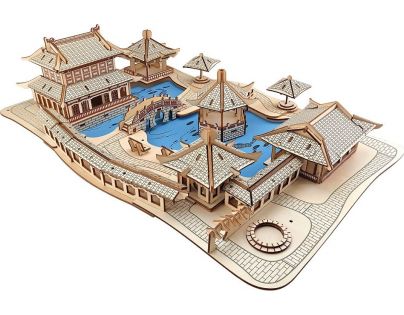 Woodcraft Dřevěné 3D puzzle Zahrady Suzhou