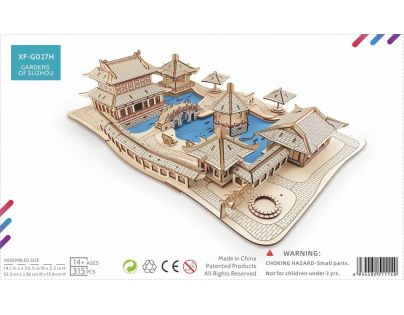 Woodcraft Dřevěné 3D puzzle Zahrady Suzhou