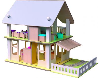 Woody Domeček s balkonem Nancy - Poškozený obal