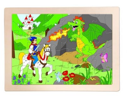 Woody Dřevěné puzzle Princ Bajaja 24 dílků