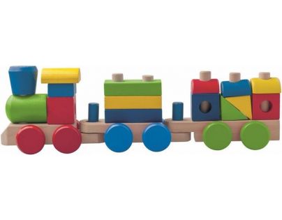 Woody Dřevěný skládací nákladní vlak se dvěma vagony