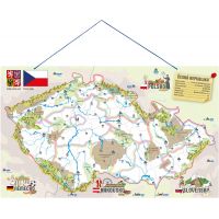 Woody Magnetická mapa ČR s obrázky a společenská hra, 3 v 1 - Poškozený obal 2