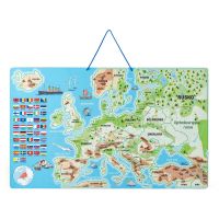 Woody Magnetická mapa EVROPY, společenská hra  3 v 1, ČJ 4