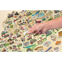 Woody Puzzle magnetické 3 v 1 Mapa Slovenska s obrázky a společenská hra 164 dílků SK verze 3