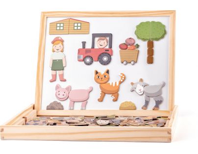 Woody Magnetická tabulka se zvířátky oboustranná