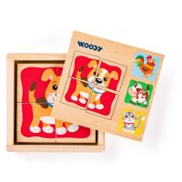 Woody Minipuzzle - Zvířátka v dř. krabičce 3