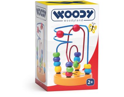 Woody Motorický labyrint mini- oranžový
