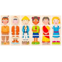 Woody Puzzle - Lidé a povolání z celého světa, v dř. krabičce 5