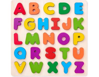 Woody Puzzle ABC masivní písmena na desce 26 dílků