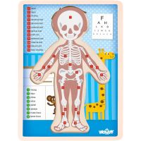 Woody Puzzle Lidské tělo Kluk 13 dílků SK verzia 2