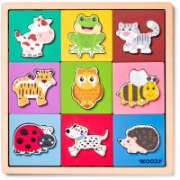 Woody Puzzle se zvířátky, tvary-barva