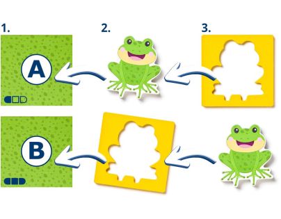 Woody Puzzle se zvířátky, tvary-barva