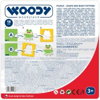 Woody Puzzle se zvířátky, tvary-barva 4
