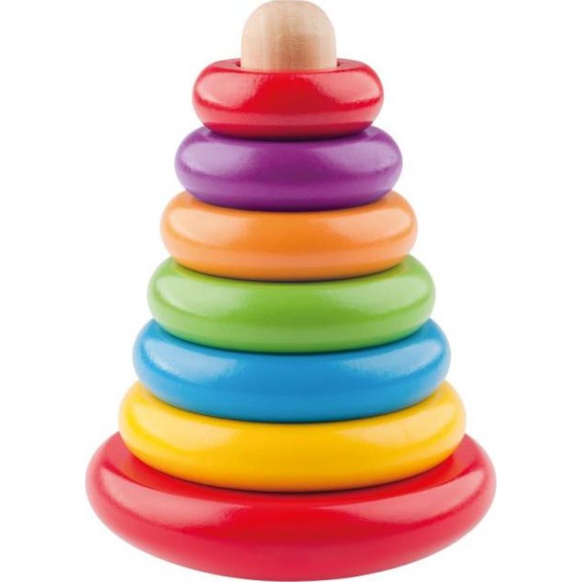 Woody Skládací pyramida barevná - Káča