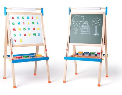 Woody Tabule ABC s písmeny s rolí papíru a kelímky - Poškozený obal