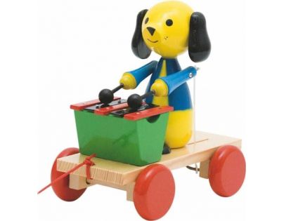 Woody Tahací pes s xylofonem