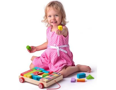 Woody Vozík s kostkami a razítky ABC - Poškozený obal