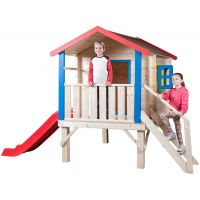 Woody Zahradní domek s podestou, zábradlím a klouzačkou Woody Zahradní domek s podestou, zábradlím a klouzačkou