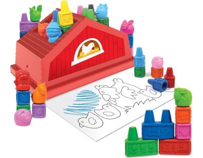 Wooky Block Crayon Domeček 18 ks pastelek