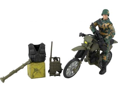 World Peacekeepers Figurka vojáka s doplňky - Voják na motorce
