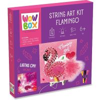 Wow Box String Art Plameňák – obrázek z nití s LED světýlky
