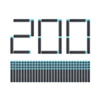 X-SHOT 200 náhradních šipek 3