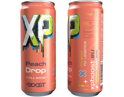 XP BOOST drink - dětský bylinný nápoj Peach drop 330ml