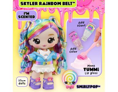 Yummiland Velká panenka s leskem na rty - Rainbow (Skyler Rainbow Belt)