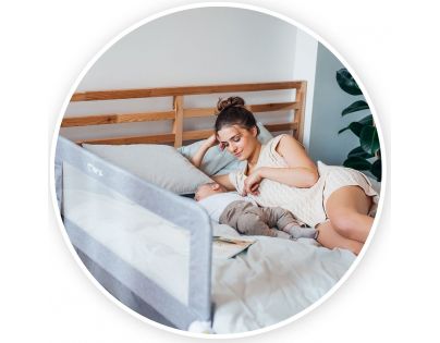 MoMi Zábrana na postel MoMi Lexi tmavě šedá