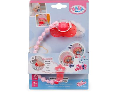 Zapf BABY born Dudlík se sponkou červený