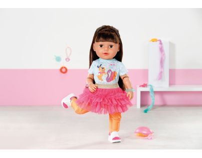 Zapf Creation BABY born Play & Style Starší sestřička brunetka, 43 cm