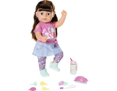 Zapf Creation BABY born Starší sestřička Soft Touch brunetka, 43 cm, 6 funkcí - Poškozený obal