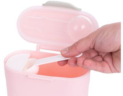 Zásobník na sušené mléko s odměrkou 130g Pink