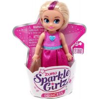 Zuru Princezna Sparkle Girlz malá v kornoutku růžové šaty Blond vlasy