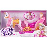 Zuru Princezna Sparkle Girlz s koněm a kočárem růžovým 4