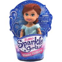 Zuru Princezna zimní Sparkle Girlz malá v kornoutku Zrzavé vlasy