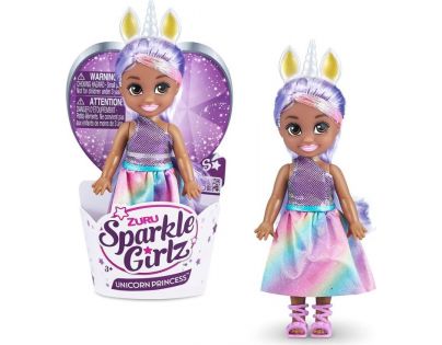 Zuru Sparkle Girlz Winter Princess jednorožec fialové vlasy