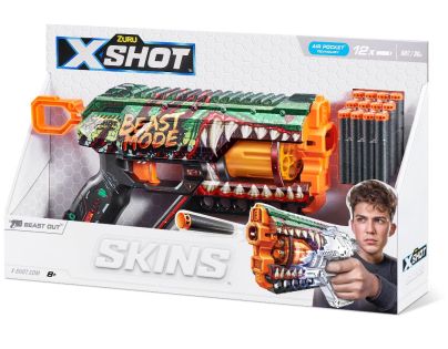 ZURU X-SHOT SKINS GRIEFER s 12 náboji krokodýl