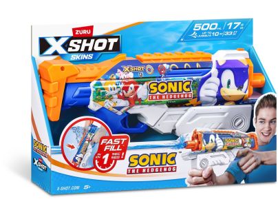 ZURU X-SHOT Vodní pistole SONIC the Hedgehog Fast Fill Skins
