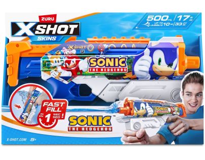 ZURU X-SHOT Vodní pistole SONIC the Hedgehog Fast Fill Skins