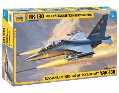 Zvezda Model Kit letadlo YAK-130 Russian trainer fighter 1:48