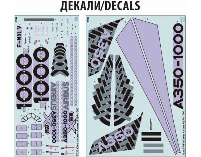 Zvezda Model Kit letadlo Airbus A-350-1000 1:144