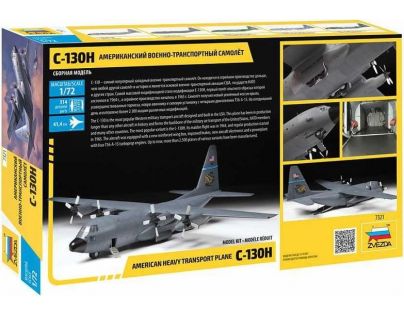 Zvezda Model Kit letadlo C-130 H Hercules 1:72