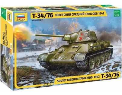 Zvezda Model Kit tank T-34_76 mod.1942 1:35