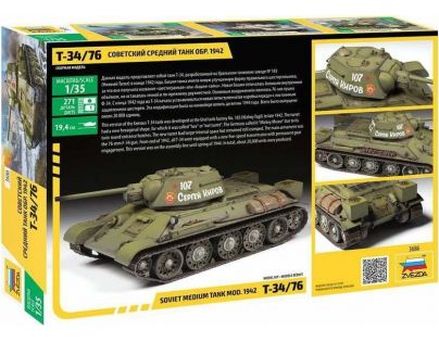 Zvezda Model Kit tank T-34_76 mod.1942 1:35
