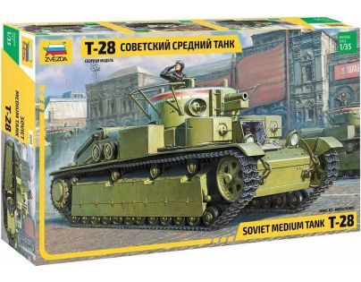 Zvezda Model Kit tank T-28 Heavy Tank 1:35