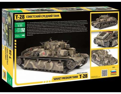 Zvezda Model Kit tank T-28 Heavy Tank 1:35