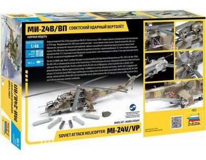 Zvezda Model Kit vrtulník MIL-Mi 24 V VP 1:48