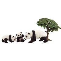 Zvířátka safari ZOO 10 cm sada 4 ks panda 2