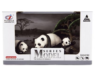 Zvířátka safari ZOO 10 cm sada 4 ks panda